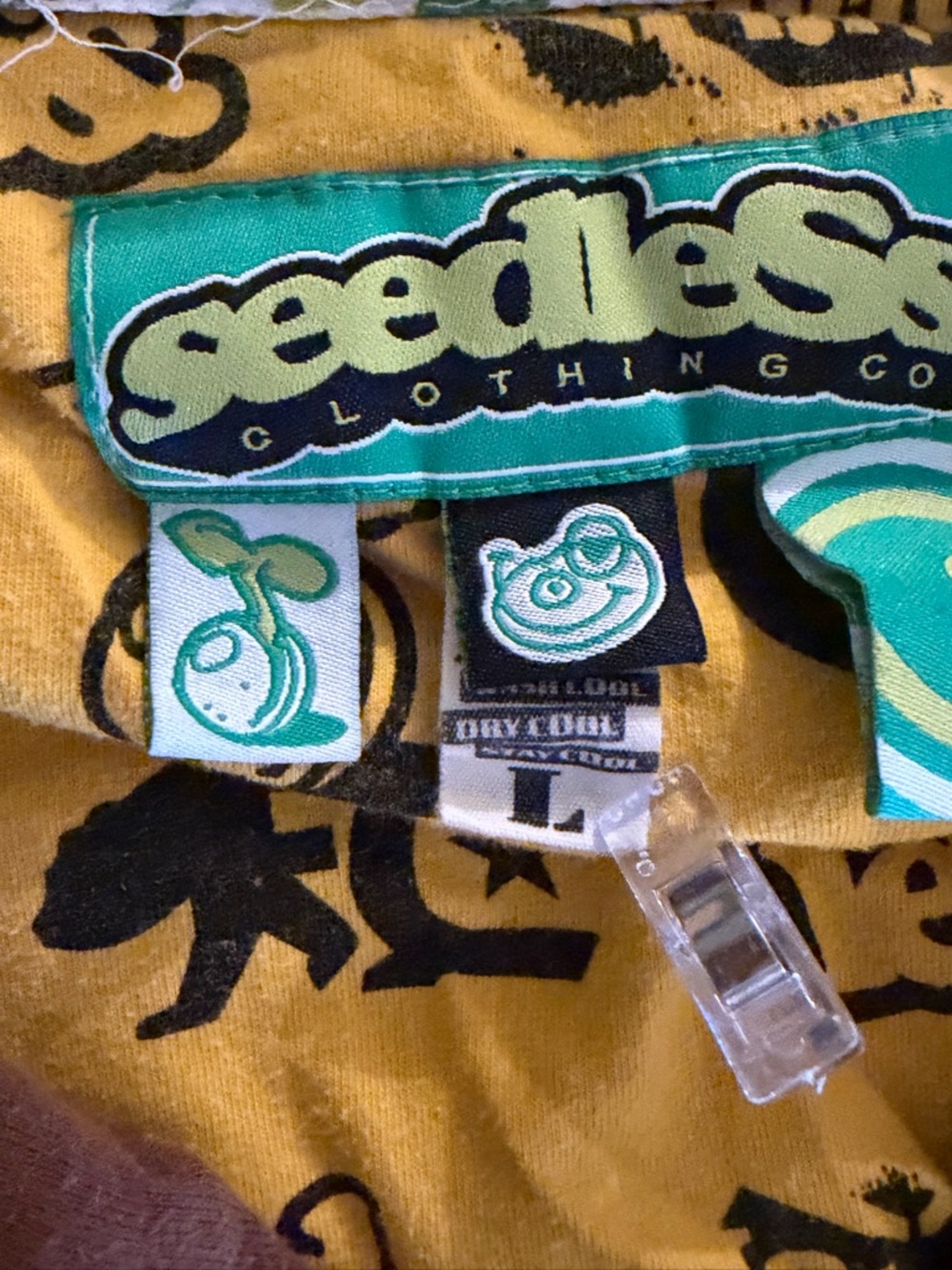 SEEDLESS: pre-owned Brown & Yellow Zip-Up Hoodie - Picture 7 of 10